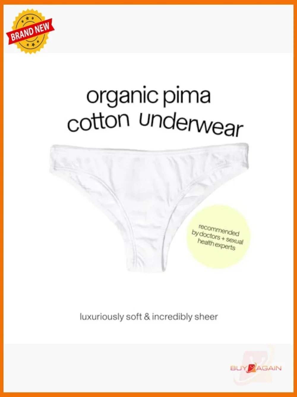Organic Cotton Tanga Panties - Soft Breathable Fairtrade Pima Cotton Underwear